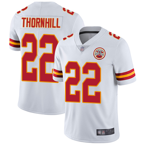 Men Kansas City Chiefs #22 Thornhill Juan White Vapor Untouchable Limited Player Football Nike NFL Jersey